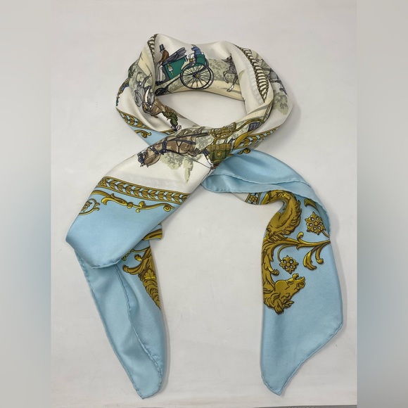 Hermes Vinatge Scarf La Promenade De Longcgamps Carre 90 Ledoux - Picture 15 of 16